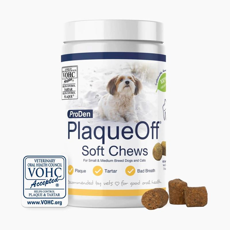 "ProDen PlaqueOff Dental Chews for Dogs – Soft Treats with Natural Kelp for Plaque & Bad Breath"