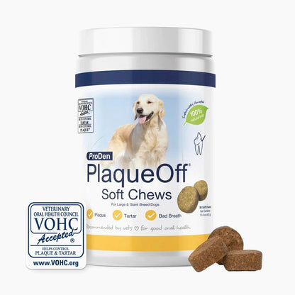 "ProDen PlaqueOff Dental Chews for Dogs – Soft Treats with Natural Kelp for Plaque & Bad Breath"